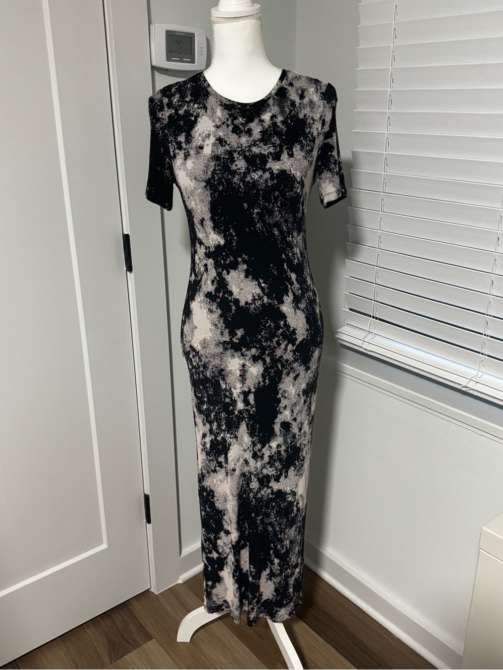next Black and Cream Tie-Dye Maxi Dress